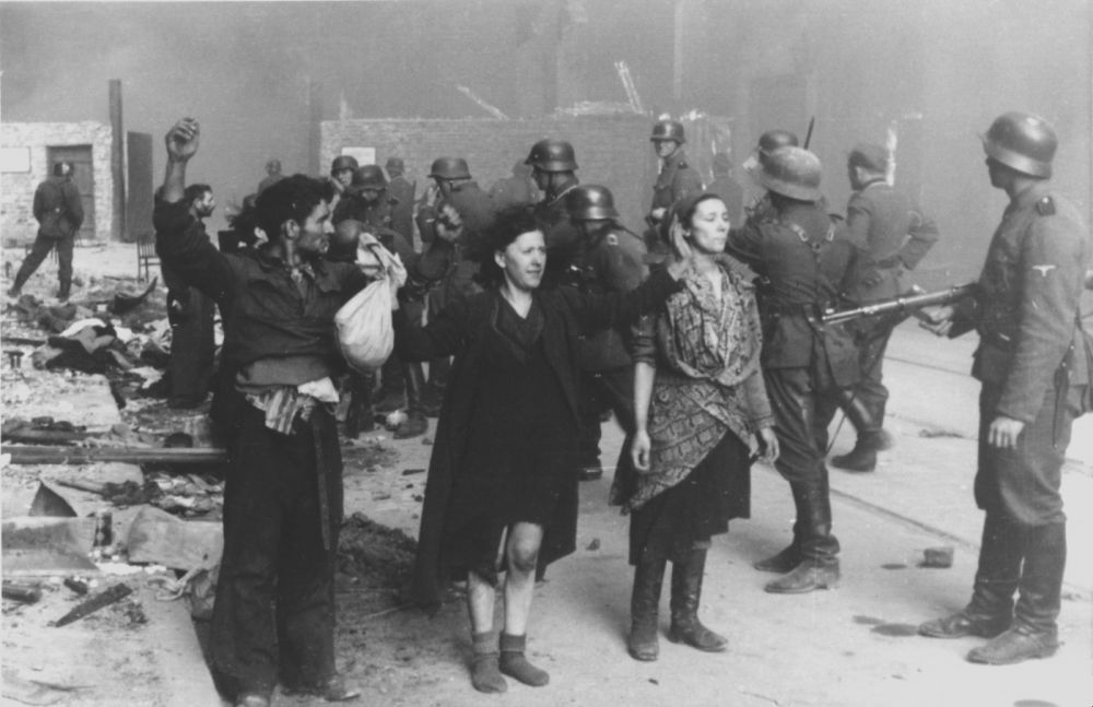 -- Soldier In Jewish Ghetto WW II  German Photo